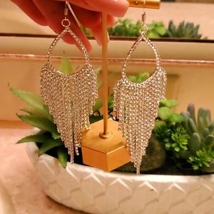 LONG TASSEL DROP EARRINGS